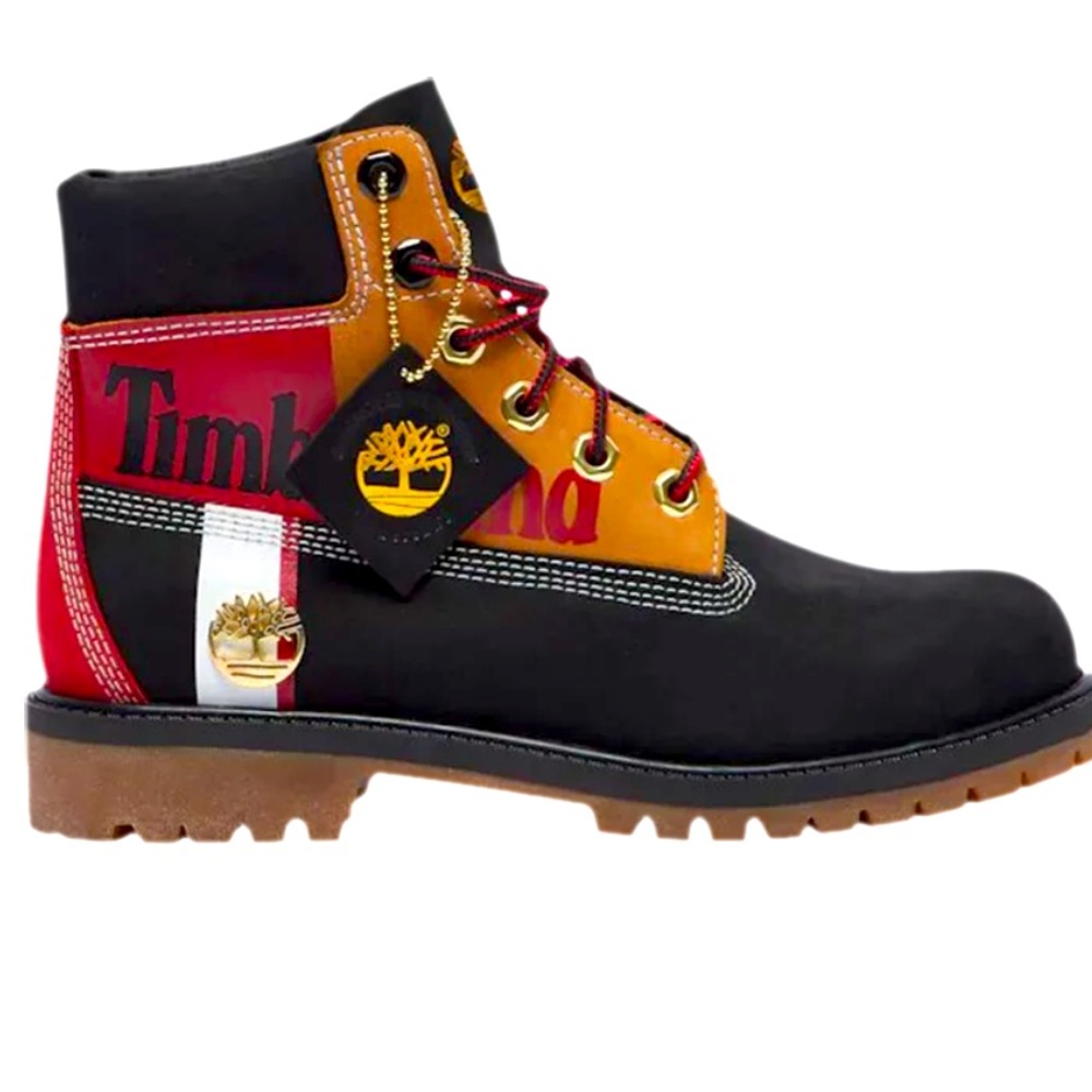 Timberland Premium Boots Black Colorblock Youth/ WOMEN  (Size 6- lightly worn)